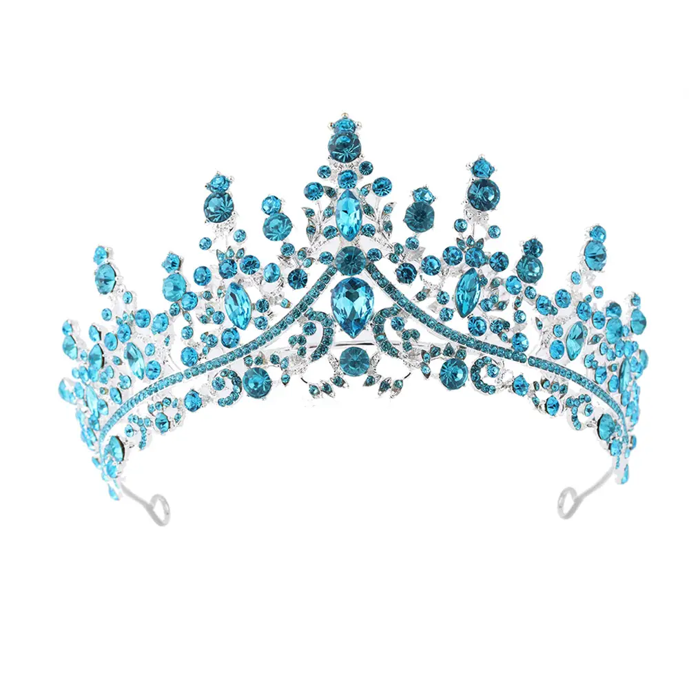 Purple Crystal Alloy Wedding Headband Crown