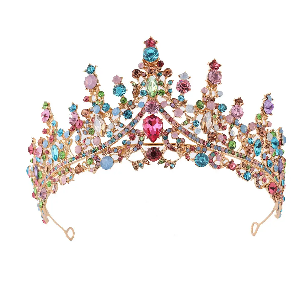 Purple Crystal Alloy Wedding Headband Crown