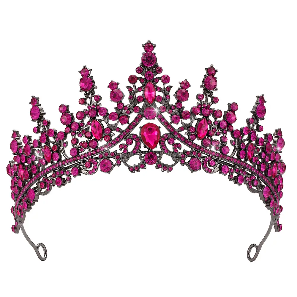 Purple Crystal Alloy Wedding Headband Crown