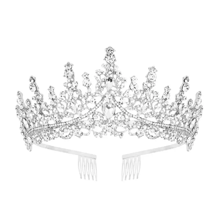 Purple Crystal Alloy Wedding Headband Crown