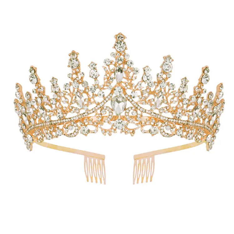 Purple Crystal Alloy Wedding Headband Crown
