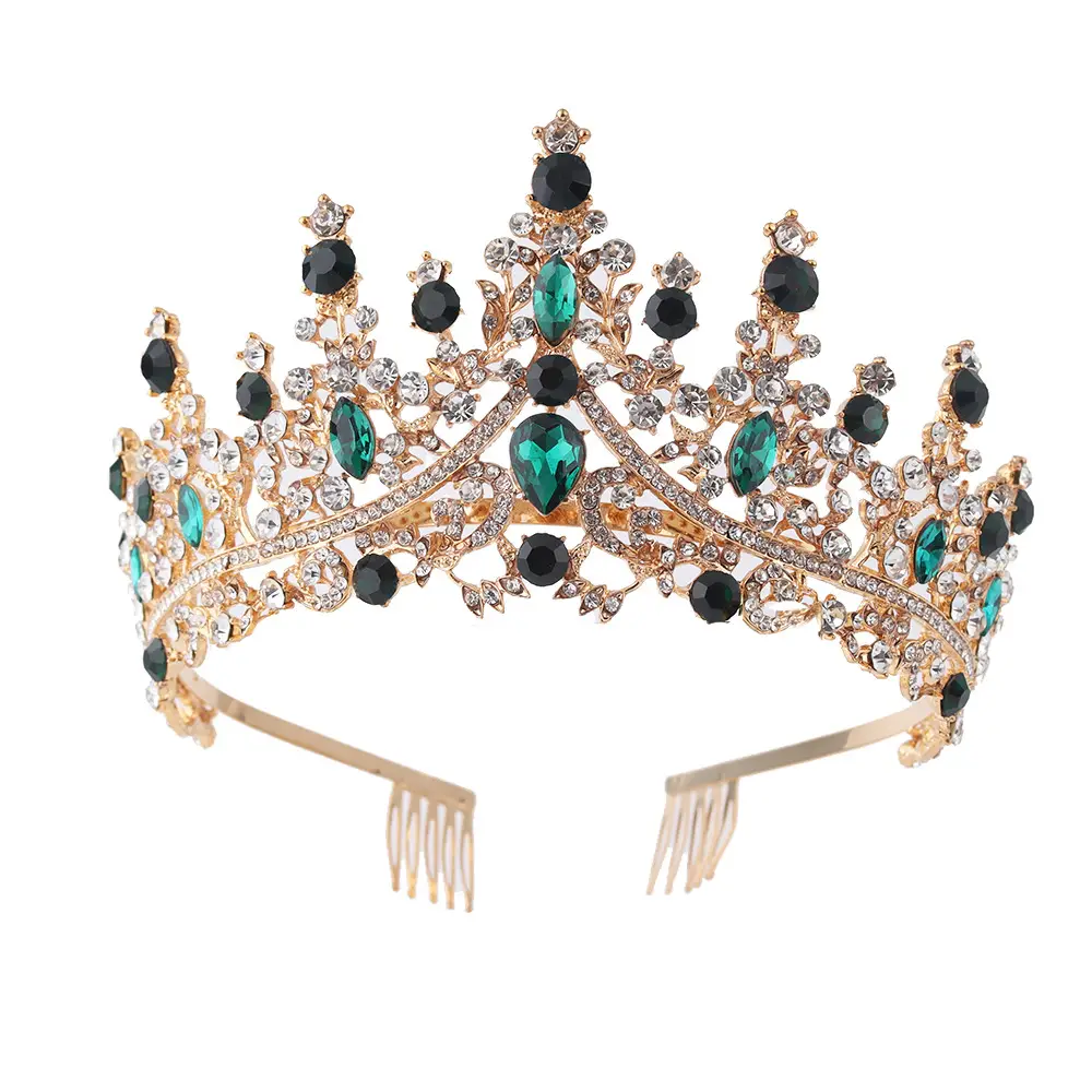 Purple Crystal Alloy Wedding Headband Crown