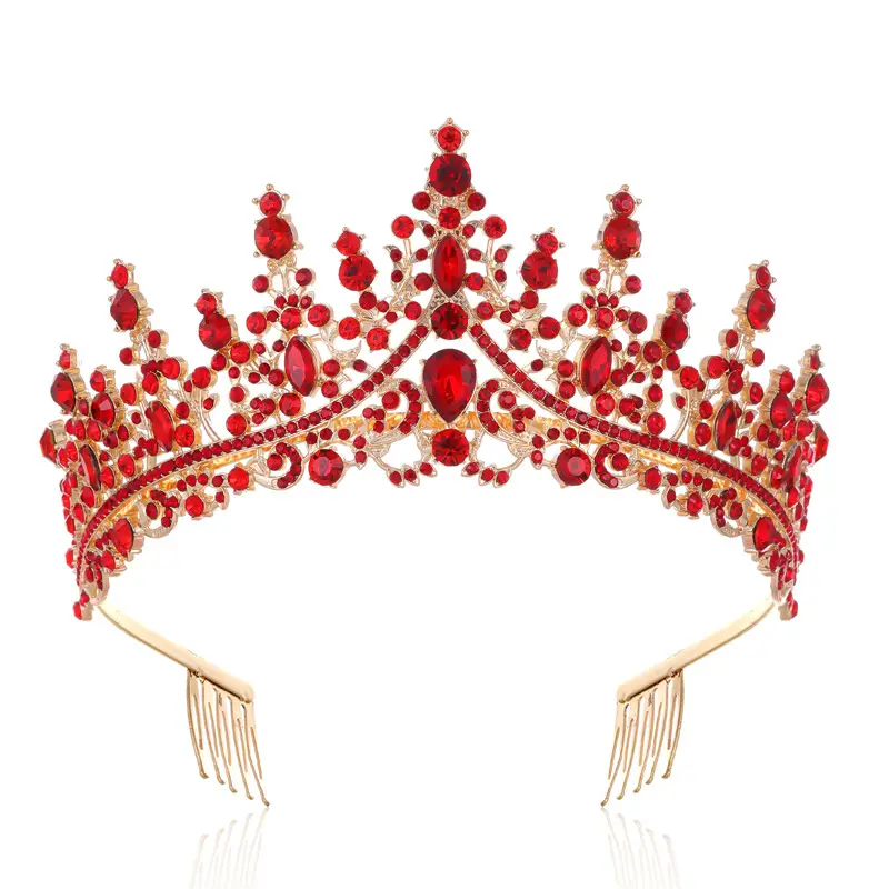 Purple Crystal Alloy Wedding Headband Crown
