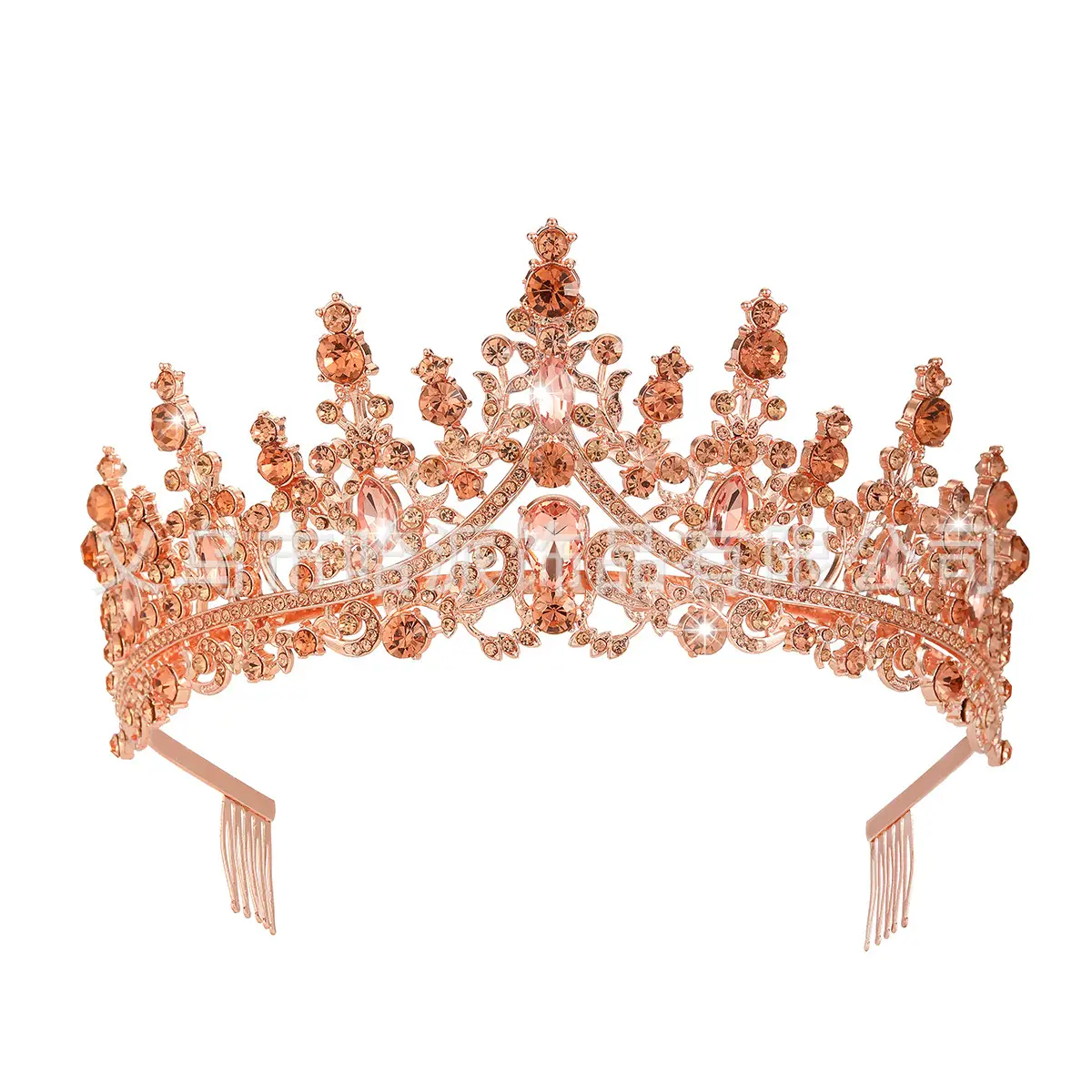 Purple Crystal Alloy Wedding Headband Crown