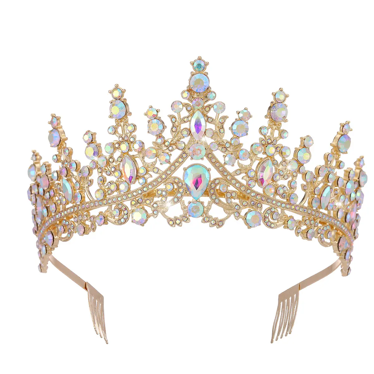 Purple Crystal Alloy Wedding Headband Crown