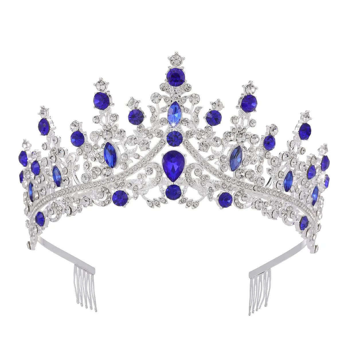 Purple Crystal Alloy Wedding Headband Crown