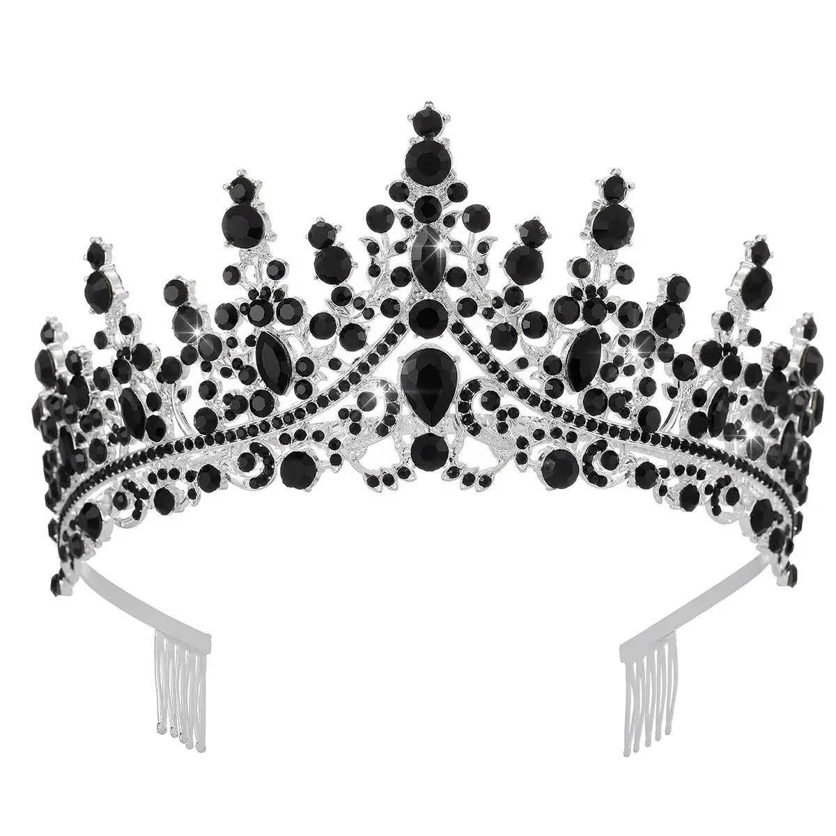 Purple Crystal Alloy Wedding Headband Crown
