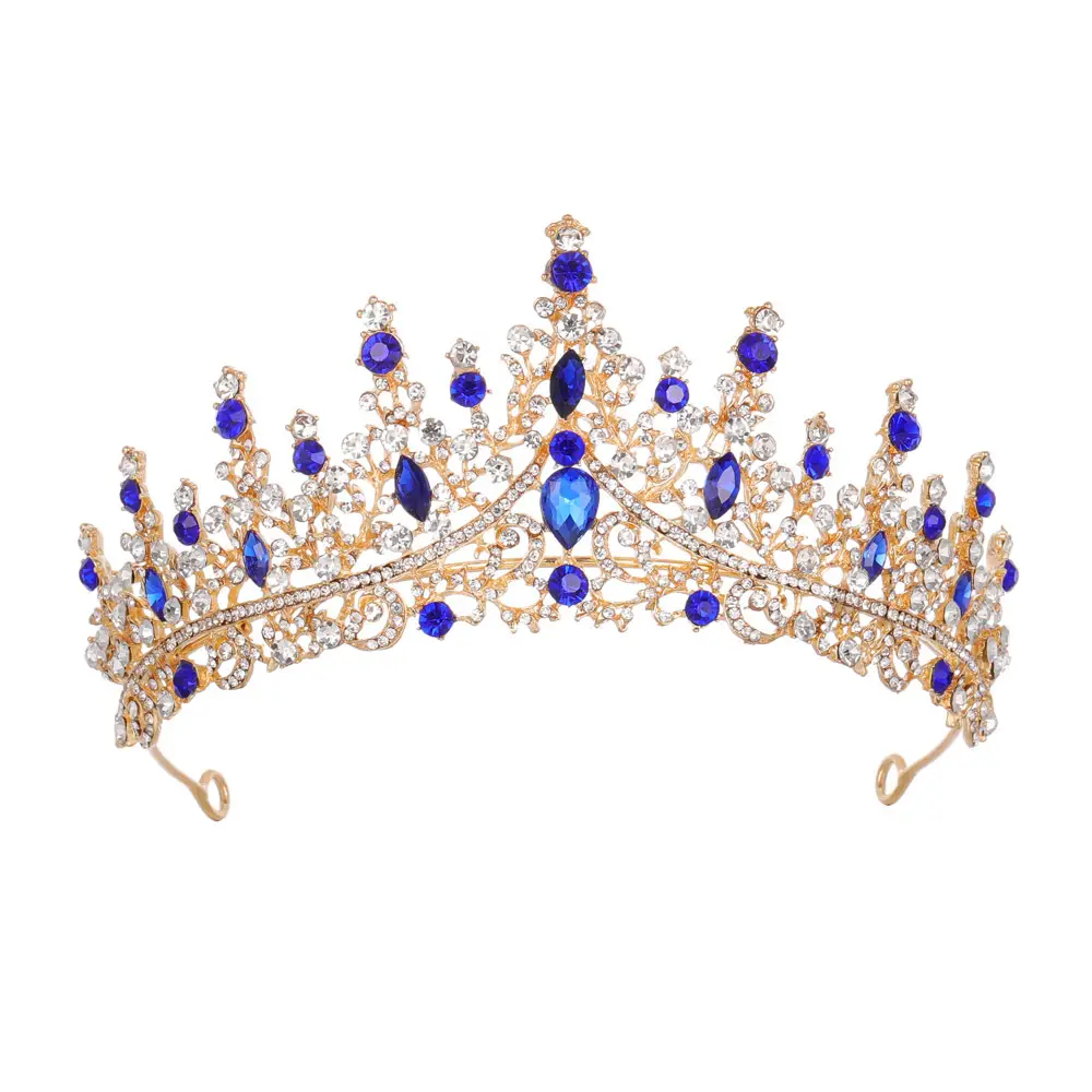 Purple Crystal Alloy Wedding Headband Crown
