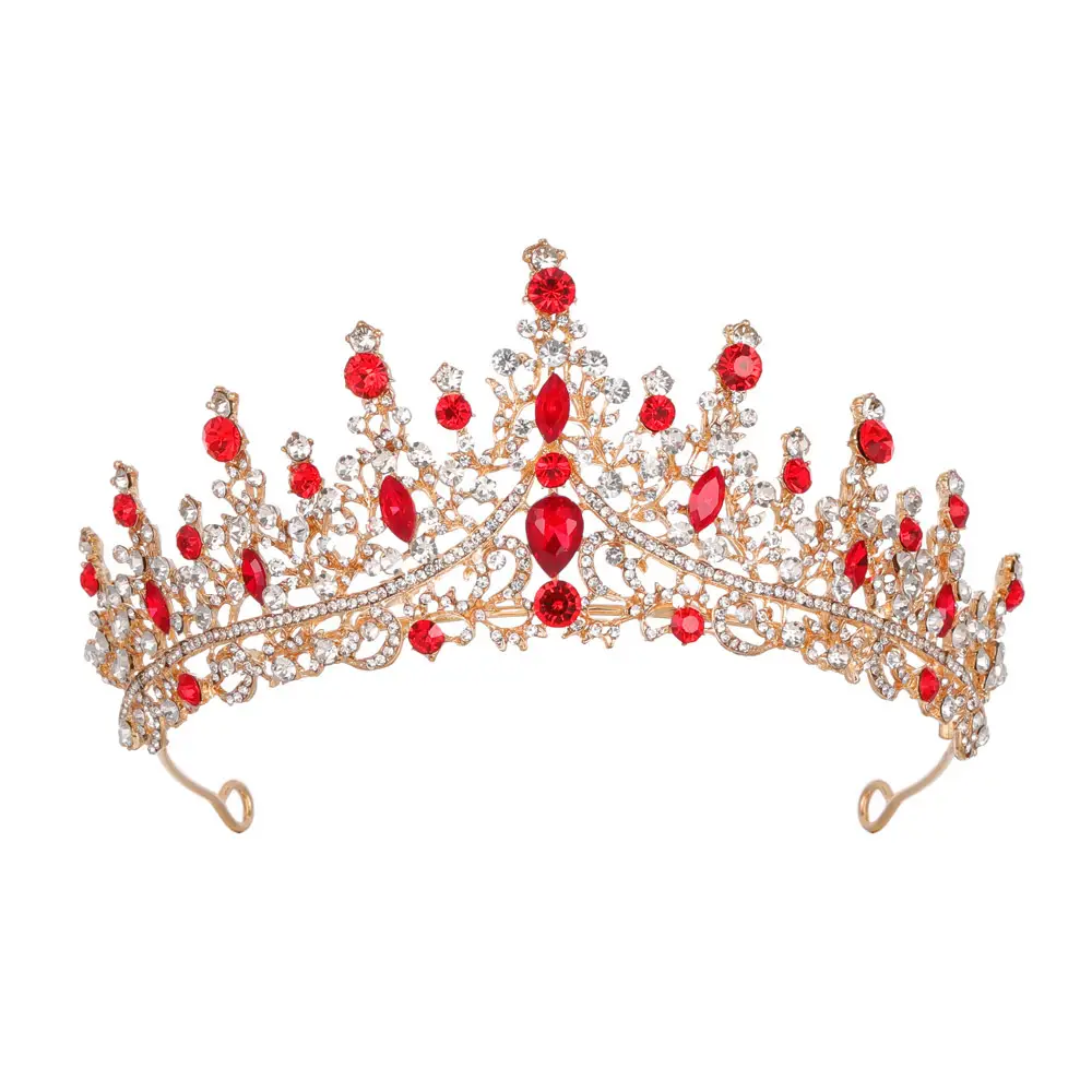 Purple Crystal Alloy Wedding Headband Crown