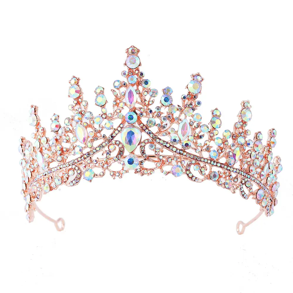 Purple Crystal Alloy Wedding Headband Crown