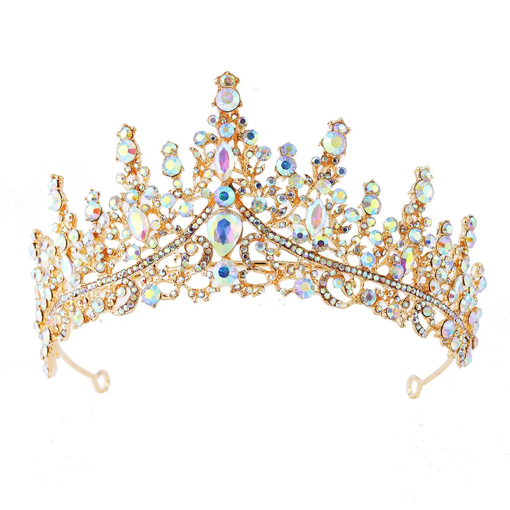 Purple Crystal Alloy Wedding Headband Crown