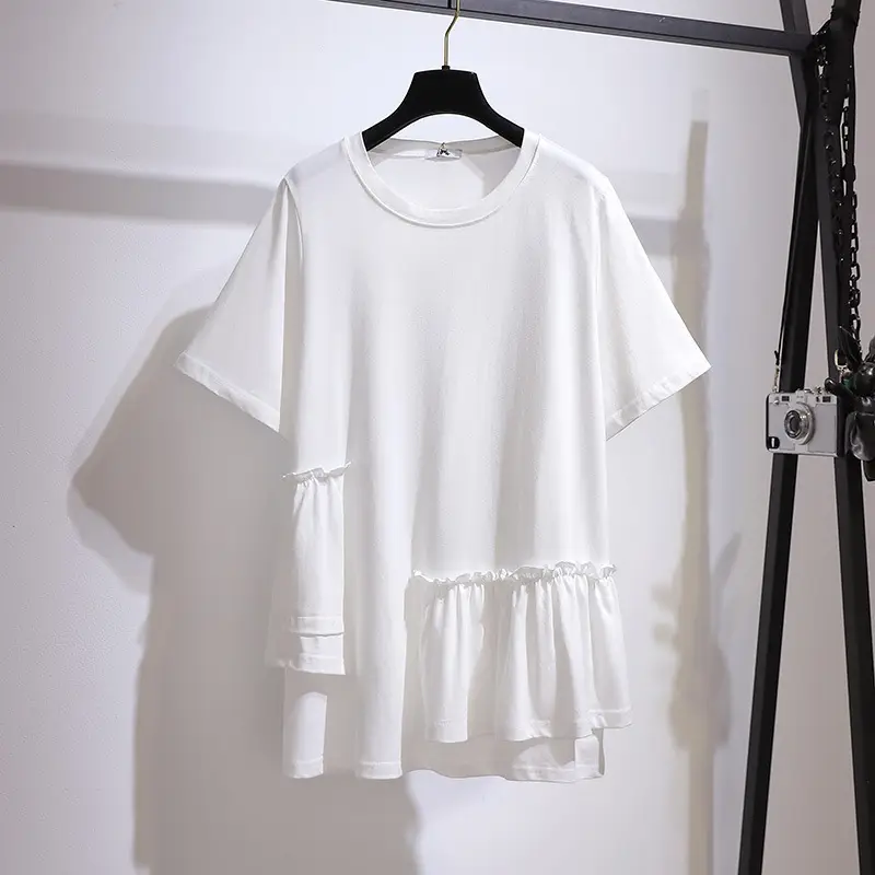 Black Ruffled Top Ruffle Shorts Set for Women - Image 3