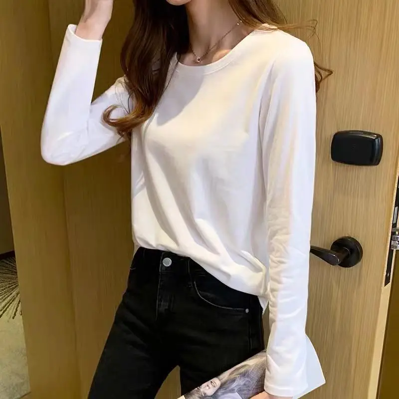 Women Korean Style Yellow Long Sleeve Top