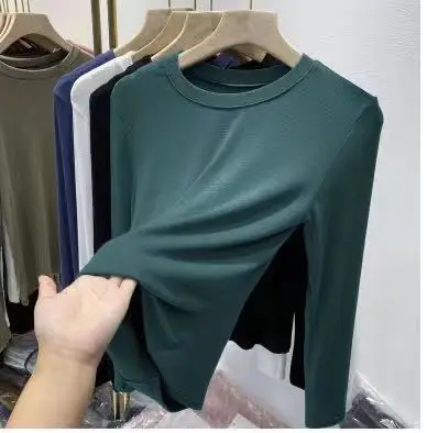 Women Korean Style Yellow Long Sleeve Top