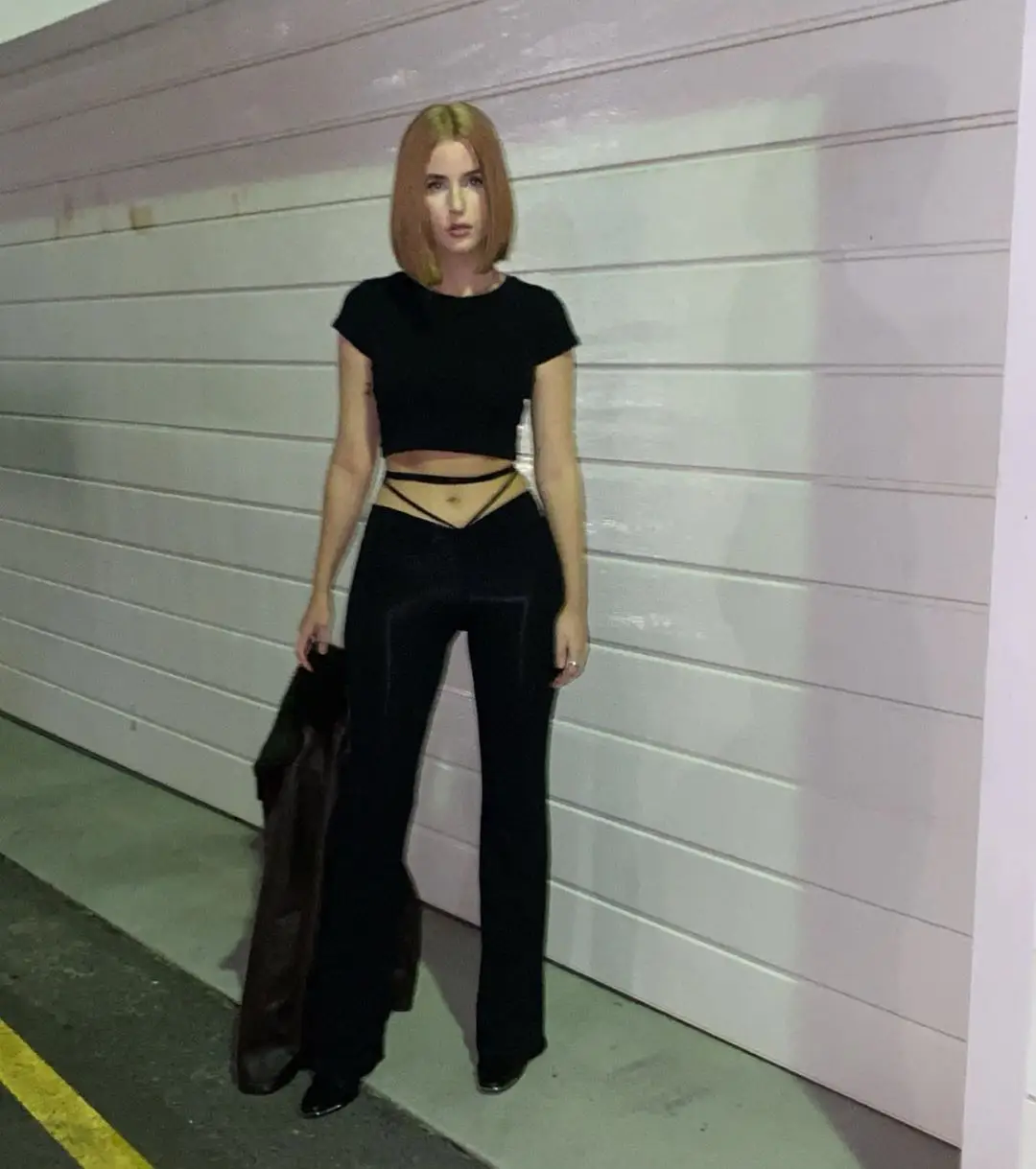 New European American High Waist Slim Fit Strap Trousers Women — feature 10
