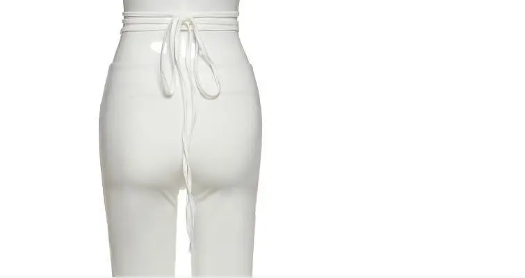 New European American High Waist Slim Fit Strap Trousers Women — feature 26