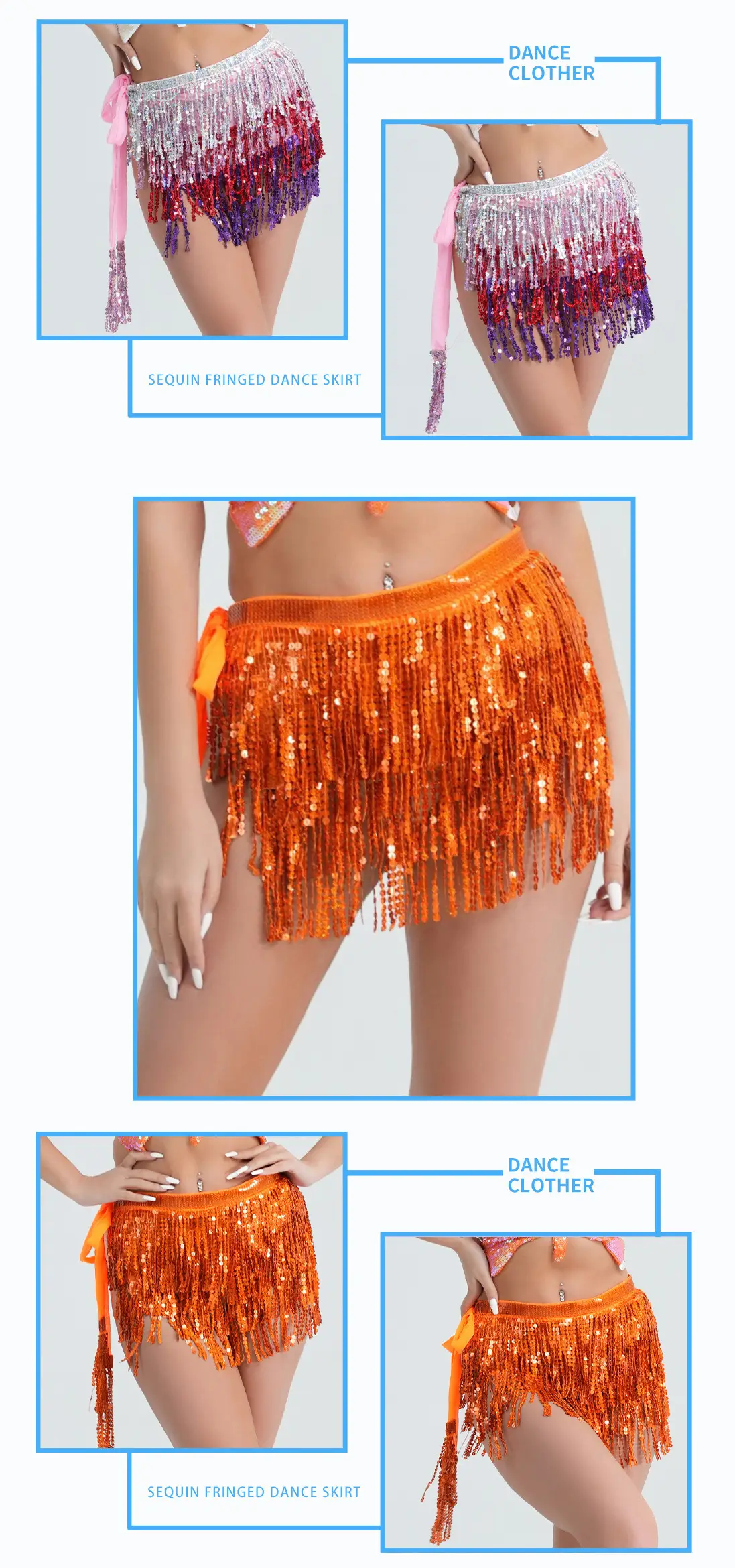 Halloween Belly Dance Costume Sequins Tassel Waist Chain — feature 10