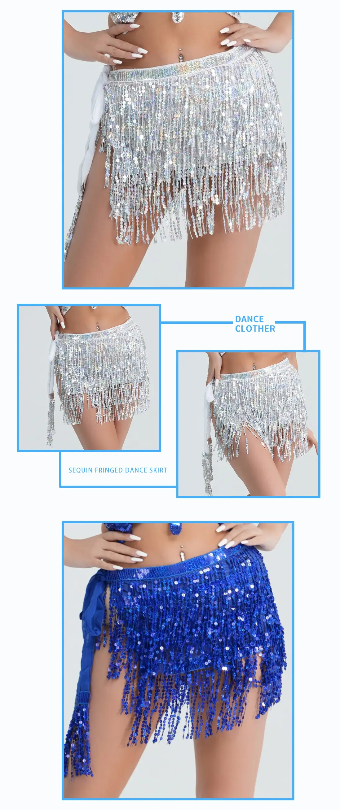 Halloween Belly Dance Costume Sequins Tassel Waist Chain — feature 11