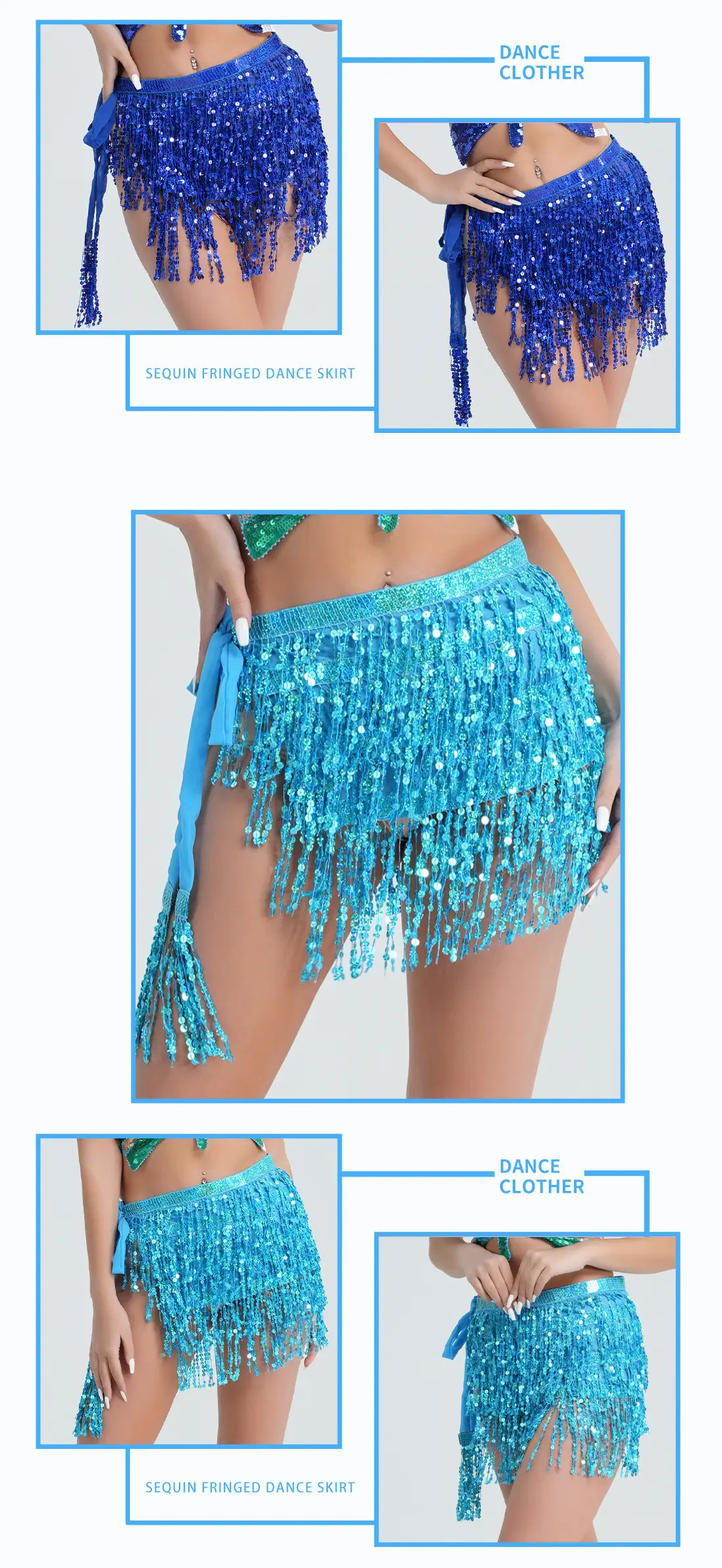 Halloween Belly Dance Costume Sequins Tassel Waist Chain — feature 12