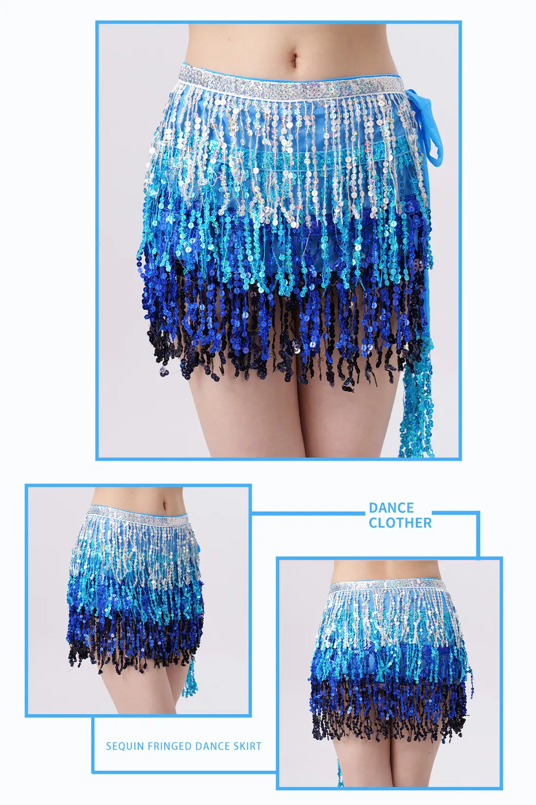 Halloween Belly Dance Costume Sequins Tassel Waist Chain — feature 14