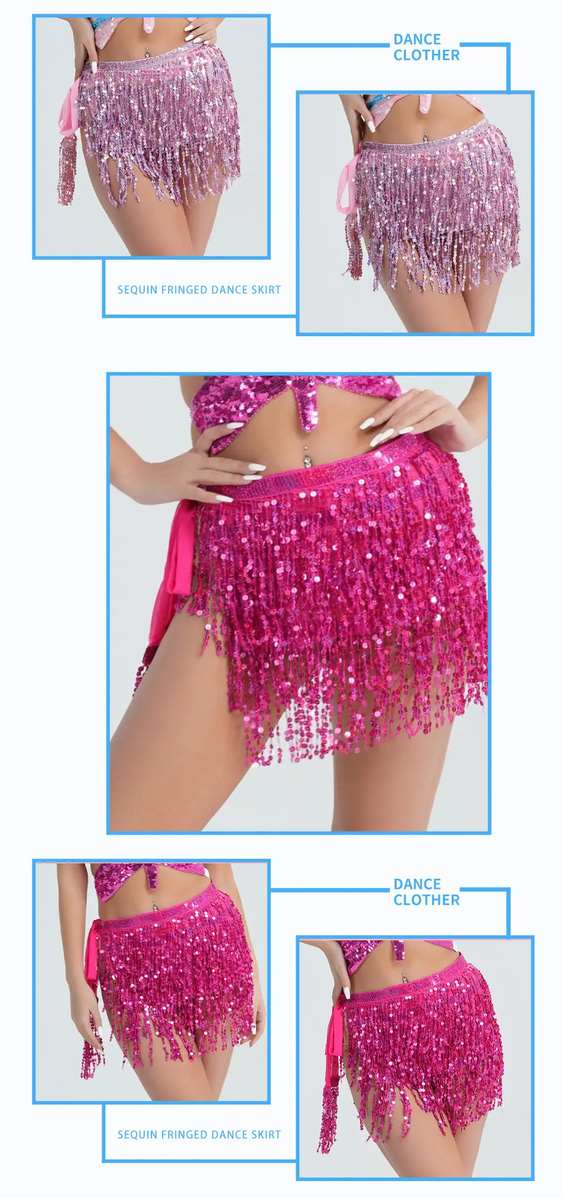 Halloween Belly Dance Costume Sequins Tassel Waist Chain — feature 8