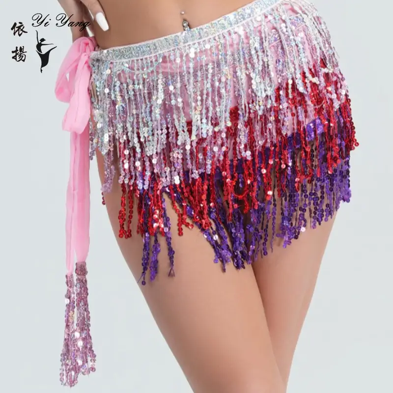 Halloween Belly Dance Costume Sequins Tassel Waist Chain