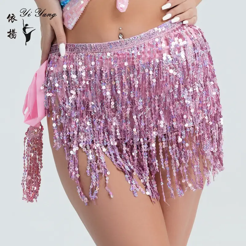 Halloween Belly Dance Costume Sequins Tassel Waist Chain