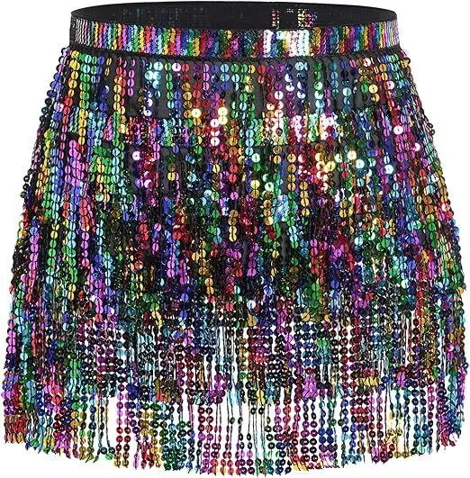 Halloween Belly Dance Costume Sequins Tassel Waist Chain