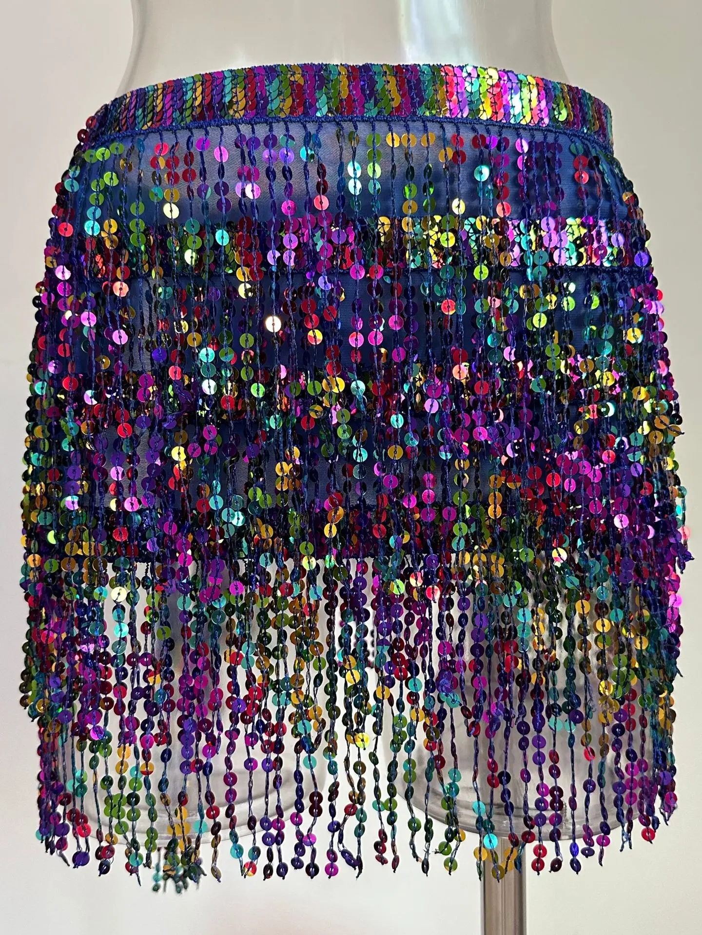 Halloween Belly Dance Costume Sequins Tassel Waist Chain
