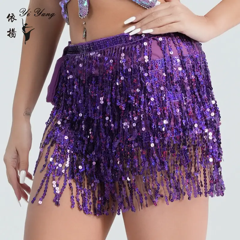 Halloween Belly Dance Costume Sequins Tassel Waist Chain