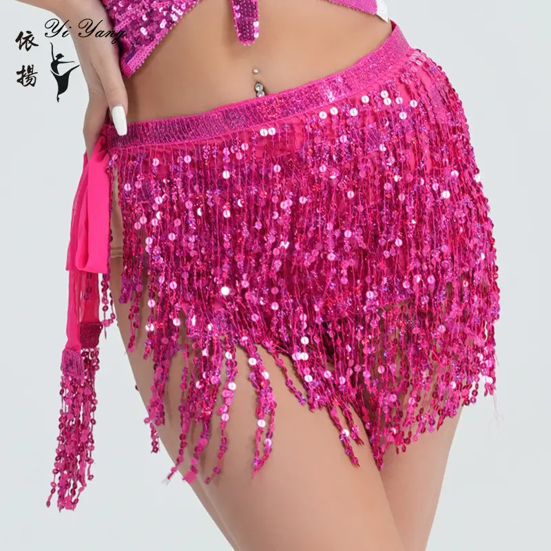 Halloween Belly Dance Costume Sequins Tassel Waist Chain
