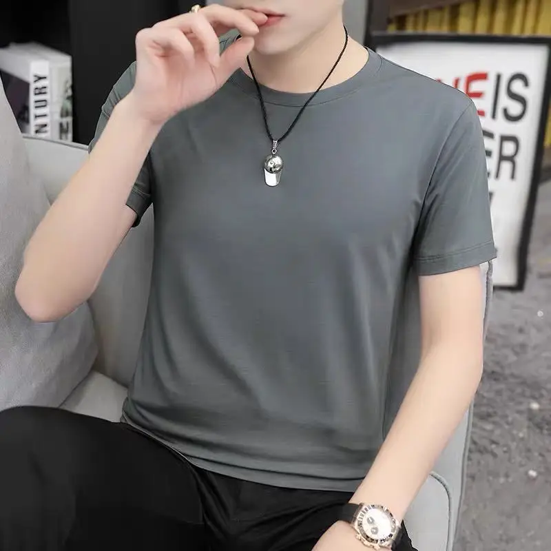 Men's Navy V-Neck T-Shirt Modal Slim Fit
