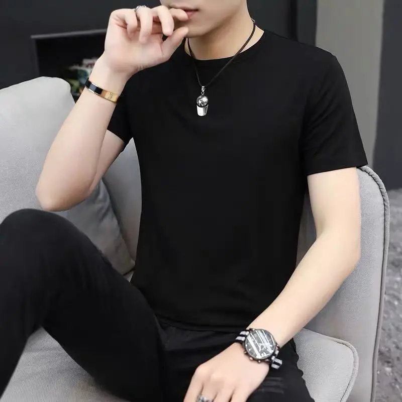 Men's Navy V-Neck T-Shirt Modal Slim Fit