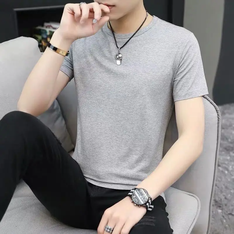 Men's Navy V-Neck T-Shirt Modal Slim Fit