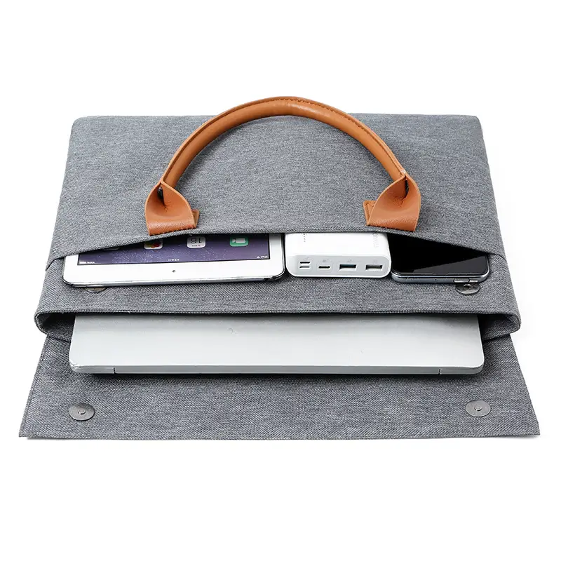 Oxford Cloth Laptop Bag Grey Anti-Wear Business Men - Image 7