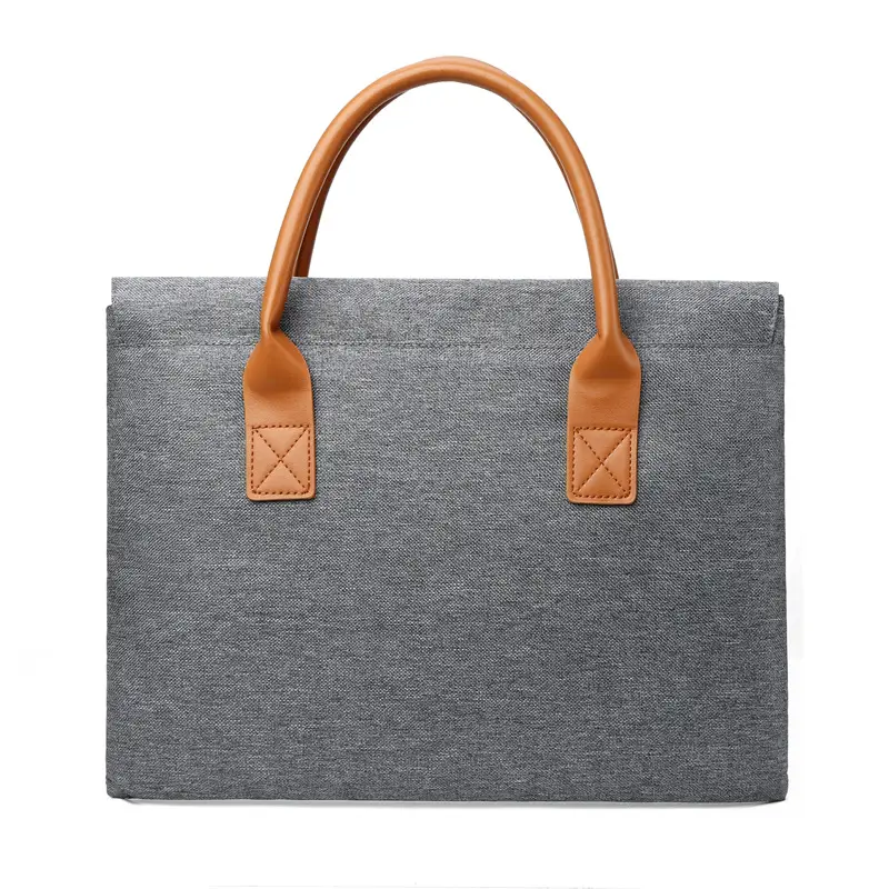 Oxford Cloth Laptop Bag Grey Anti-Wear Business Men - Image 4