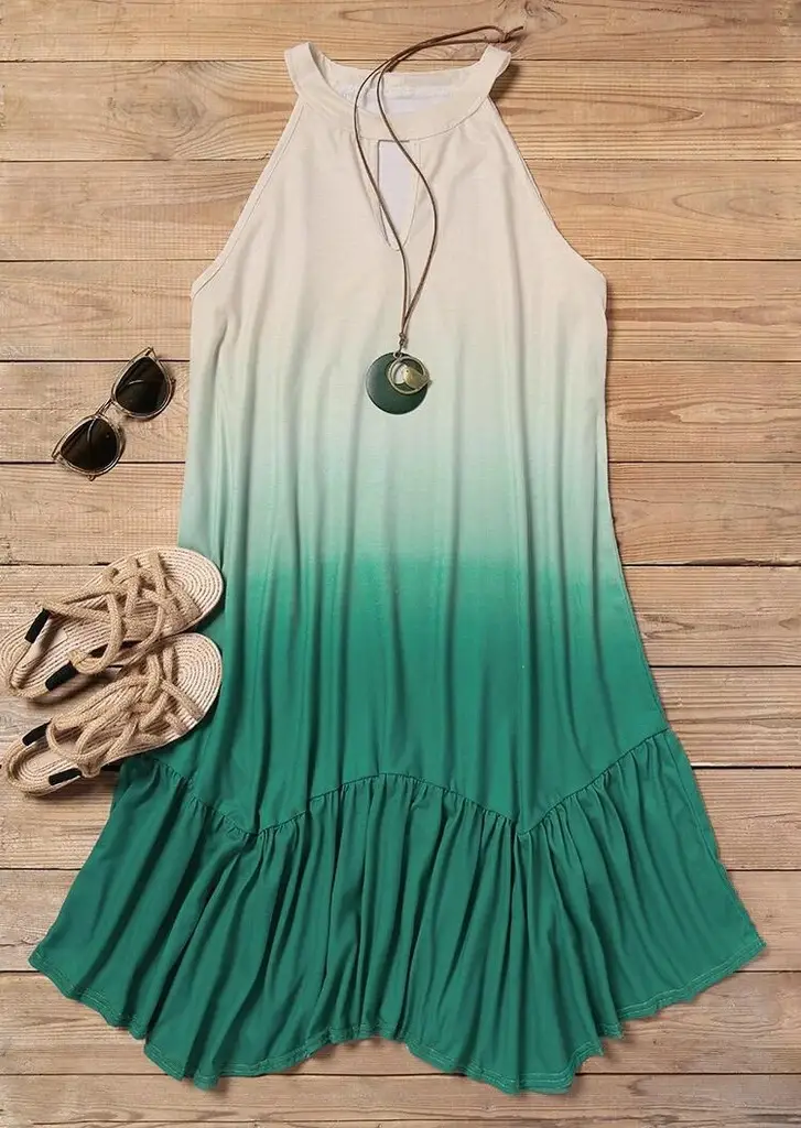 2020 Summer Gradient Halter Dress for Women - Image 3
