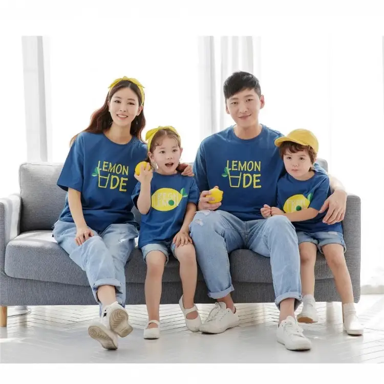 Family T-Shirt Set for Kids 2025 Summer English Short Sleeve - Image 3