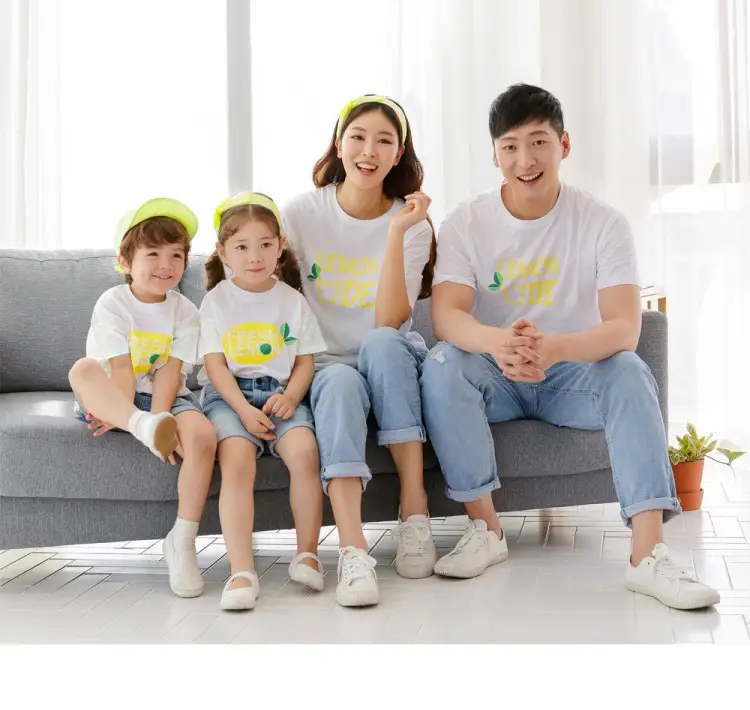 Family T-Shirt Set for Kids 2025 Summer English Short Sleeve — feature 11