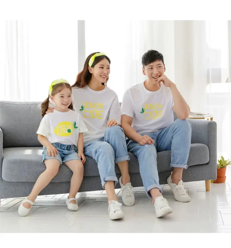 Family T-Shirt Set for Kids 2025 Summer English Short Sleeve — feature 7