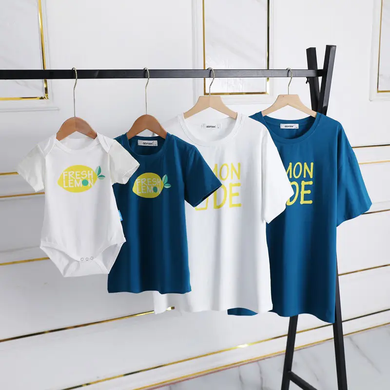 Family T-Shirt Set for Kids 2025 Summer English Short Sleeve — feature 8