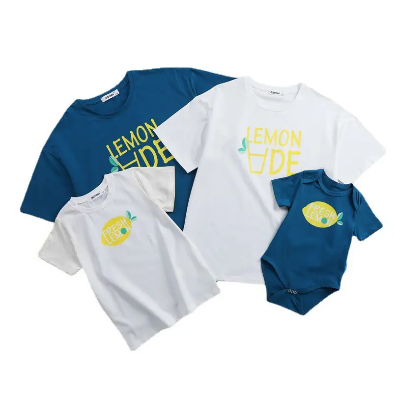 Family T-Shirt Set for Kids 2025 Summer English Short Sleeve — feature 9