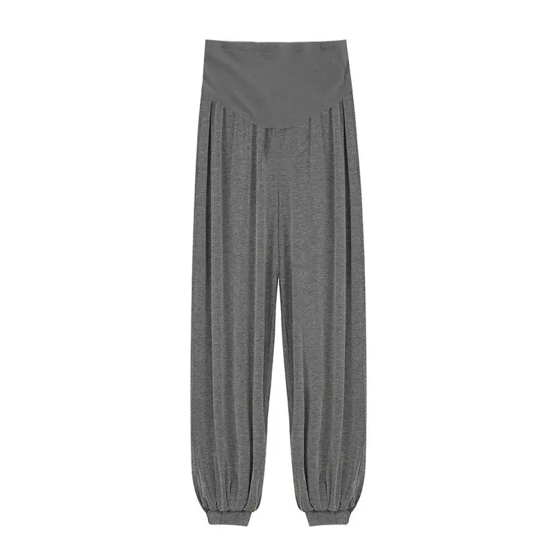 Pregnant Women Grey Modal Draping Pants - Image 5
