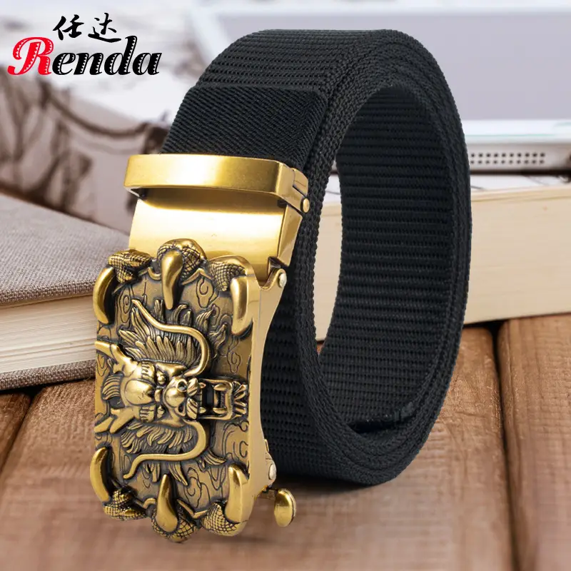 Men's Automatic Buckle Belt with Chinese Zodiac Design - Image 8