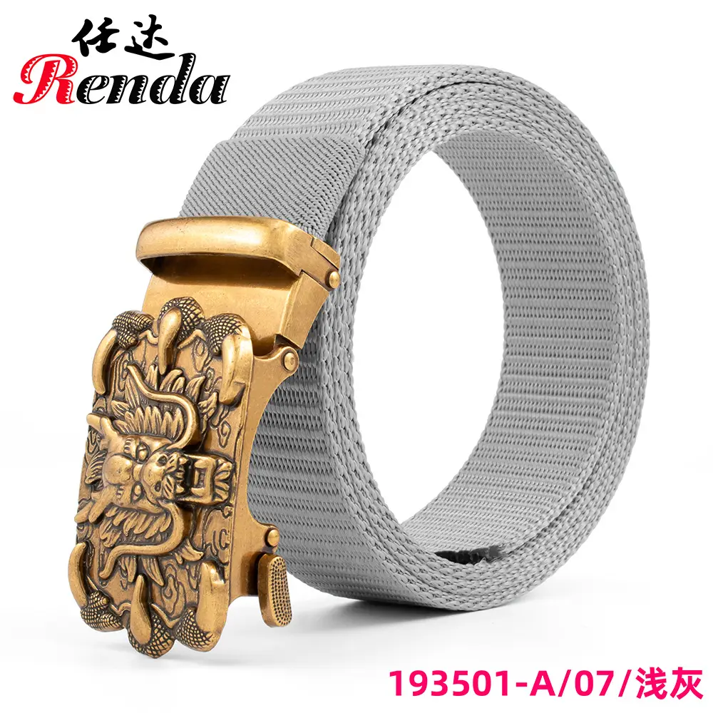 Men's Automatic Buckle Belt with Chinese Zodiac Design - Image 2