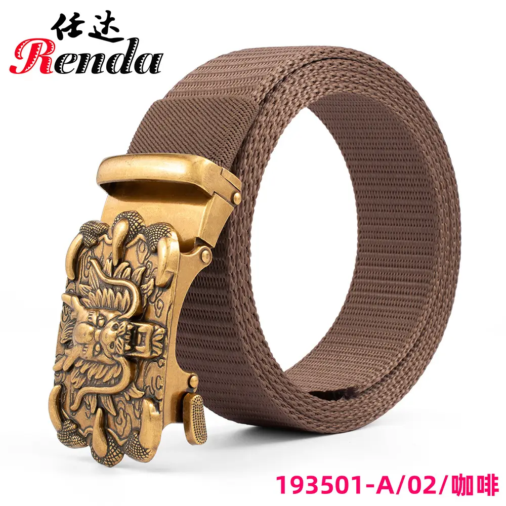 Men's Automatic Buckle Belt with Chinese Zodiac Design - Image 3