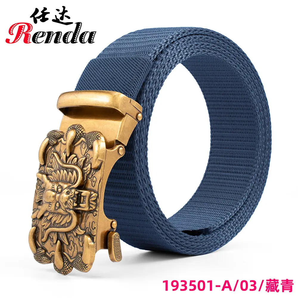 Men's Automatic Buckle Belt with Chinese Zodiac Design - Image 4