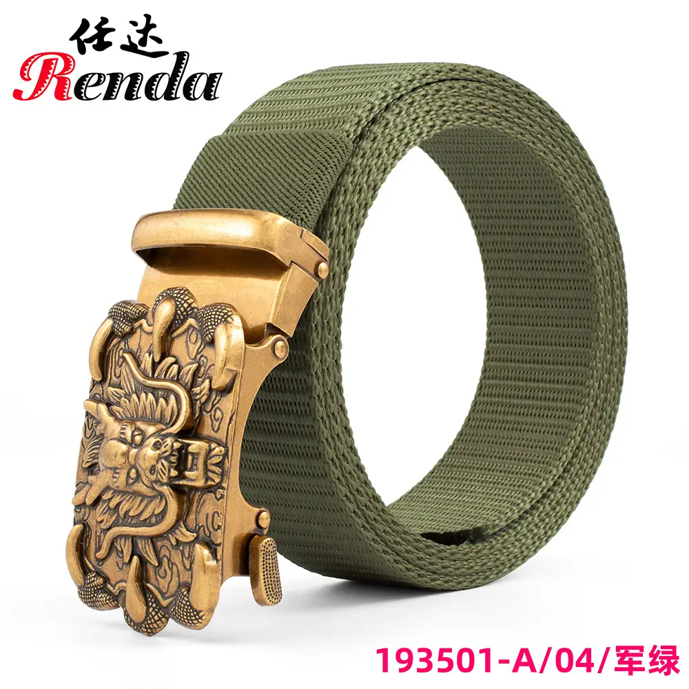Men's Automatic Buckle Belt with Chinese Zodiac Design - Image 5