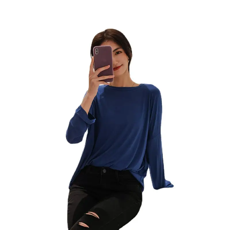 Women's Red Long Sleeve T-Shirt Spring Autumn Korean Style - Image 11