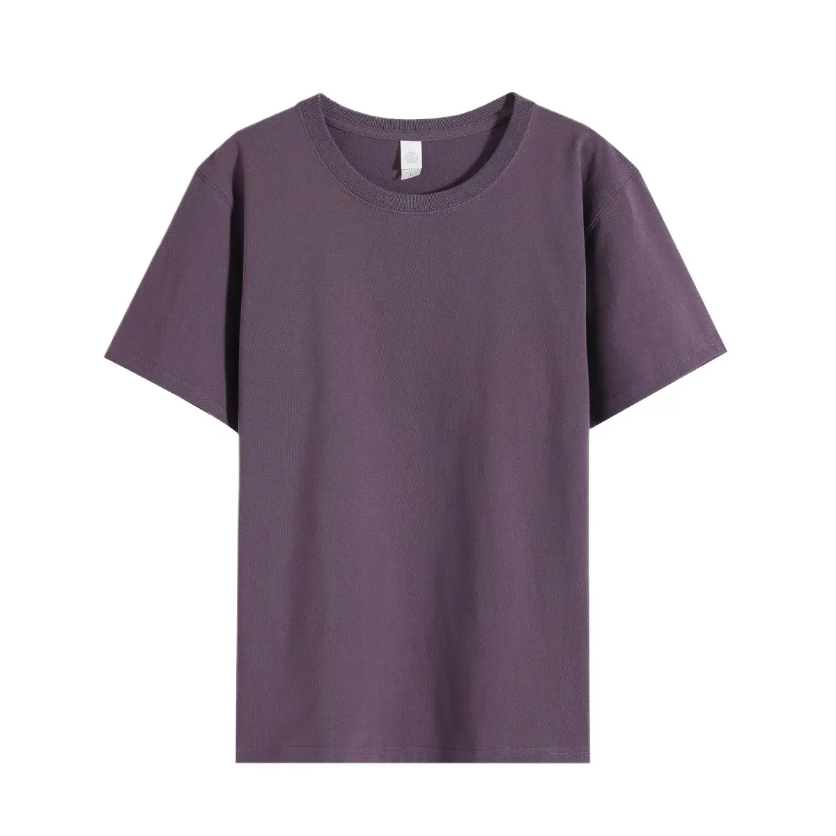 Men Pure Cotton Teal Crewneck T-Shirt New Heavy Loose - Image 24